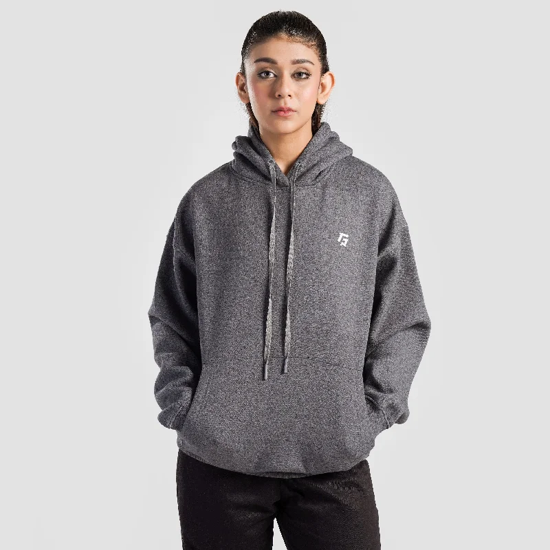 Essential Oversized Hoodie (Charcoal) Hoodie with Oversized Fit Loose Comfortable