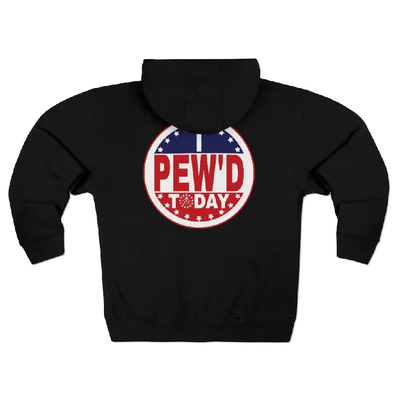 I Pew'd Today, Premium Full Zip Hoodie Hoodie with Puffed Sleeves Voluminous Trendy