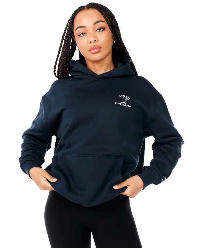 Lifting Club Hoodie - Navy Hoodie with Crew Neck Simple Timeless