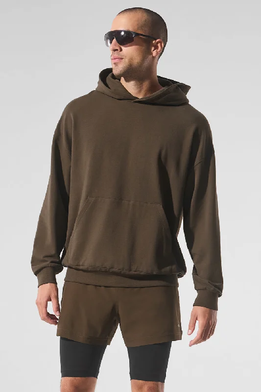 Double Take Hoodie - Espresso Hoodie with Double Zipper Versatile Adjustable