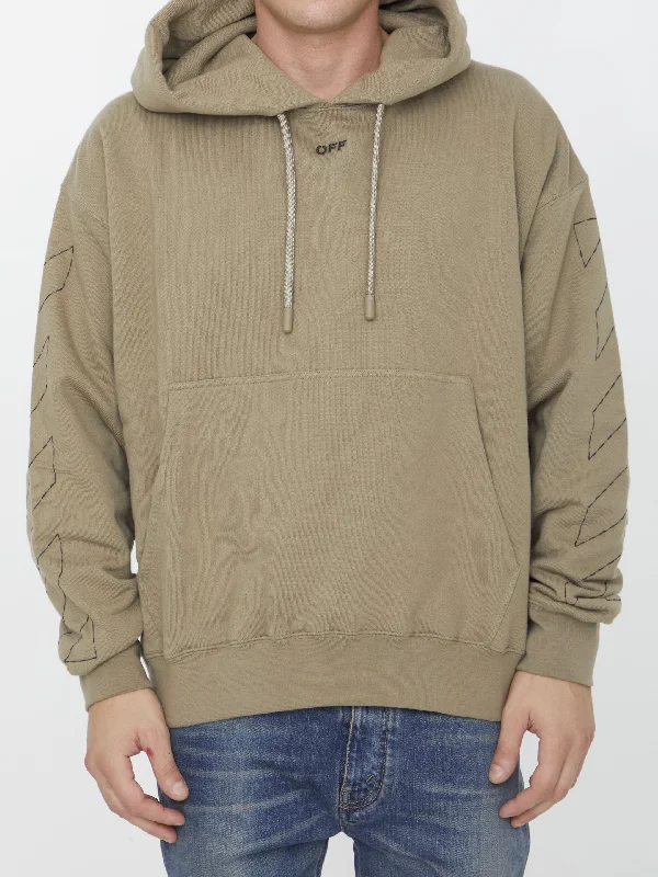 Off Stitch Hoodie Hoodie with Ribbed Hem Stretchable Secure