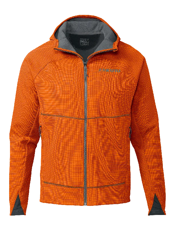 Peloton 240 Full Zip Hoodie | Blaze Orange Hoodie with Cuffed Sleeves Snug Secure