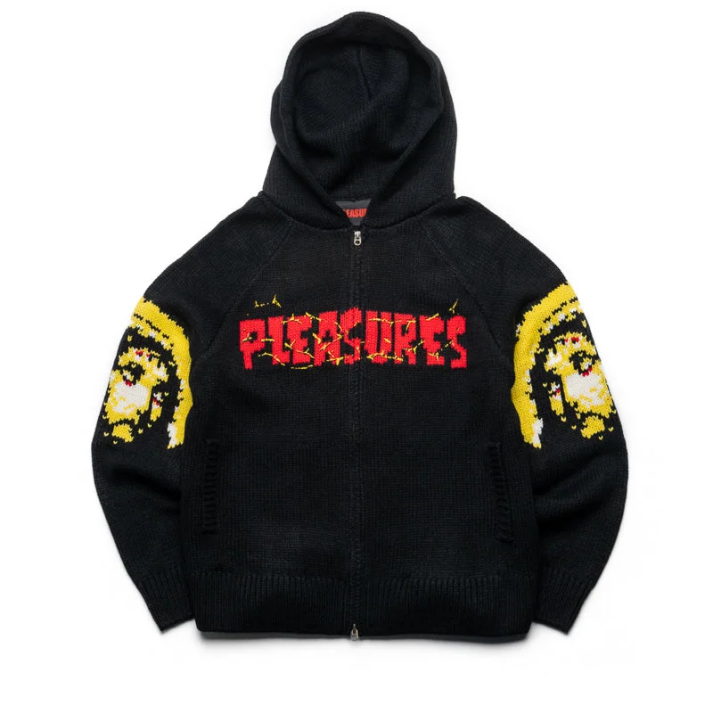 Pleasures Chosen Knitted Hoodie - Black Hoodie with Print Artistic Unique