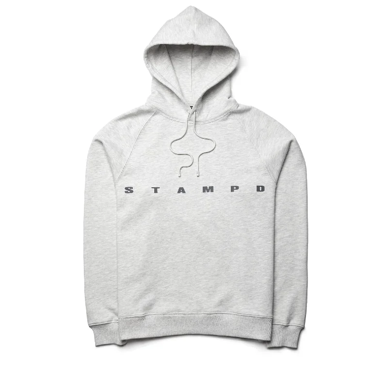 Stampd Stike Logo Hoodie - Heather Grey Hoodie with Button Classic Timeless