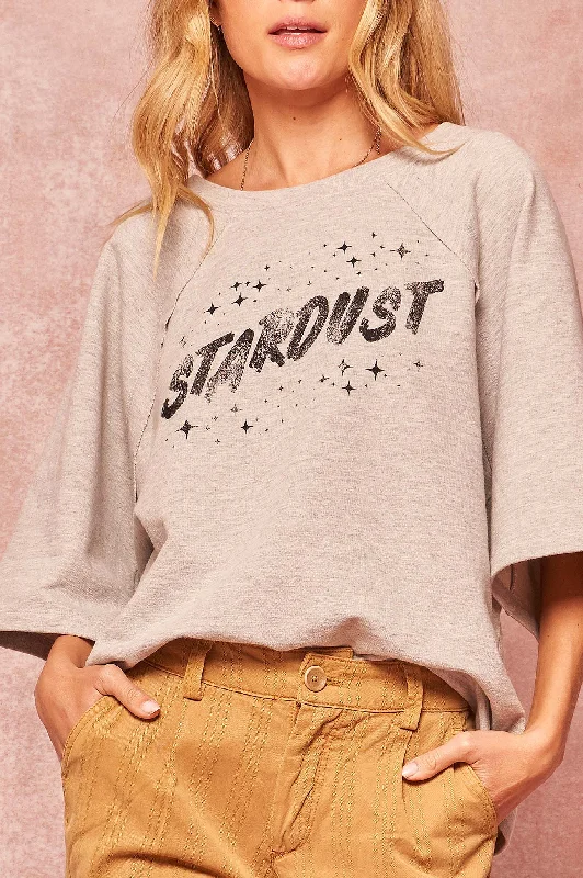 Stardust Wide-Sleeve Graphic Sweatshirt Hoodie with Gradient Ombre Colorful