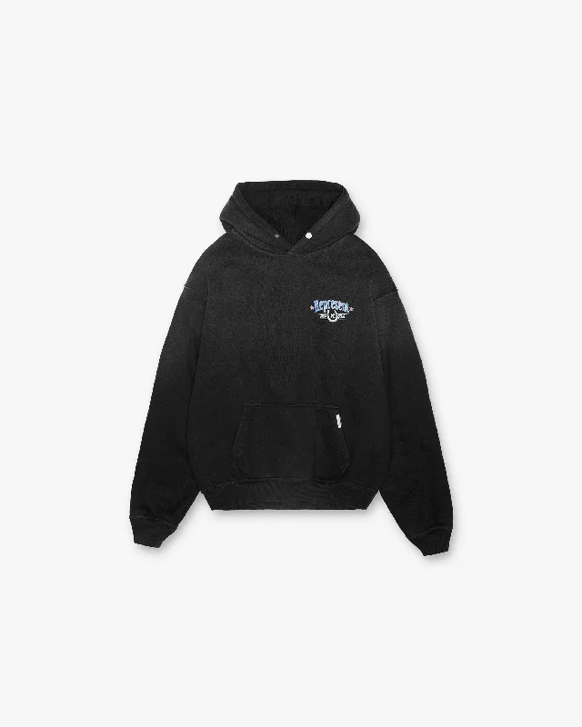 Wild Ride Hoodie - Aged Black Hoodie with Strings Custom Fit Adjustable