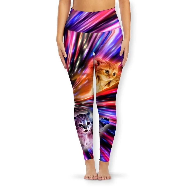 Flying Cat Lasers Yoga Pants Relaxed Linen Pants