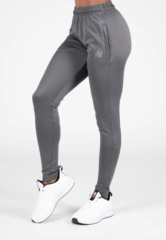 Halsey Track Pants - Gray Comfortable Pleated Pants