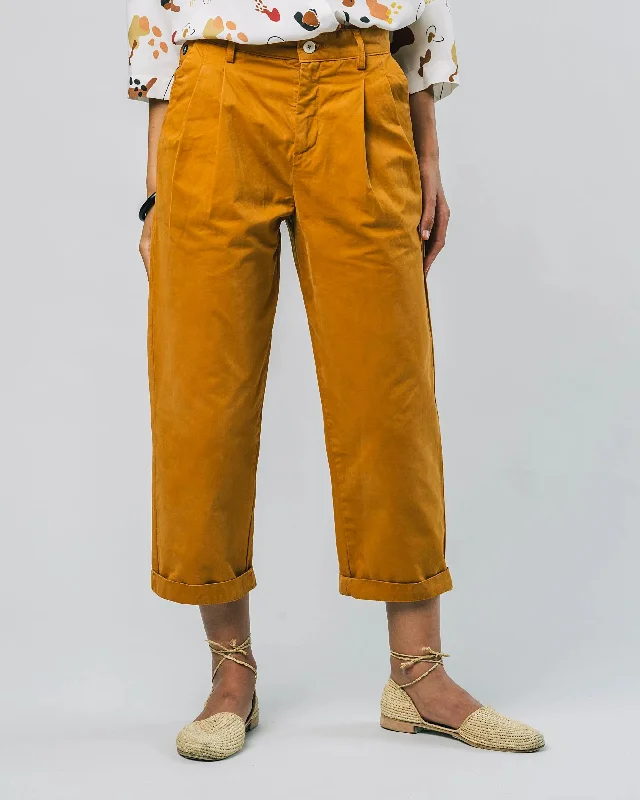 Inka Gold Pleated Pants Comfortable Denim Leggings