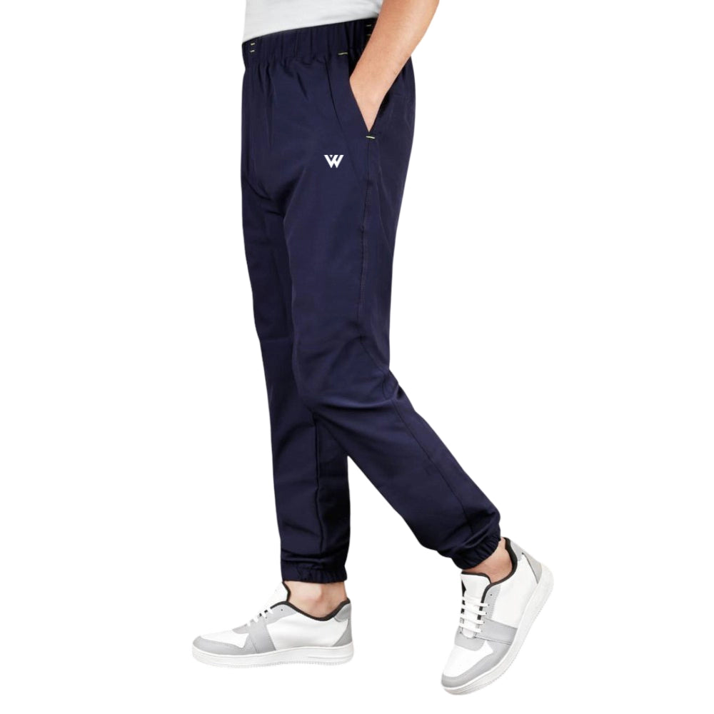 Generic Men's Polyster Soild Track Pant-Lower (Navy Blue) Fashionable Sporty Pants