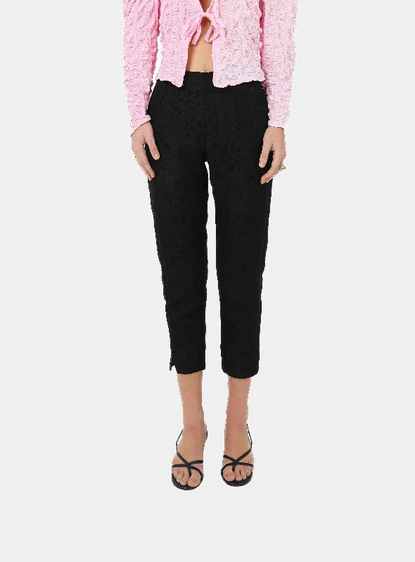 CAPRI BLACK PANTS Comfortable Denim Trousers