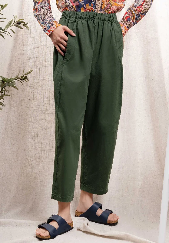 Pants Magic Magic Fw Green Comfy Zip-Up Pants