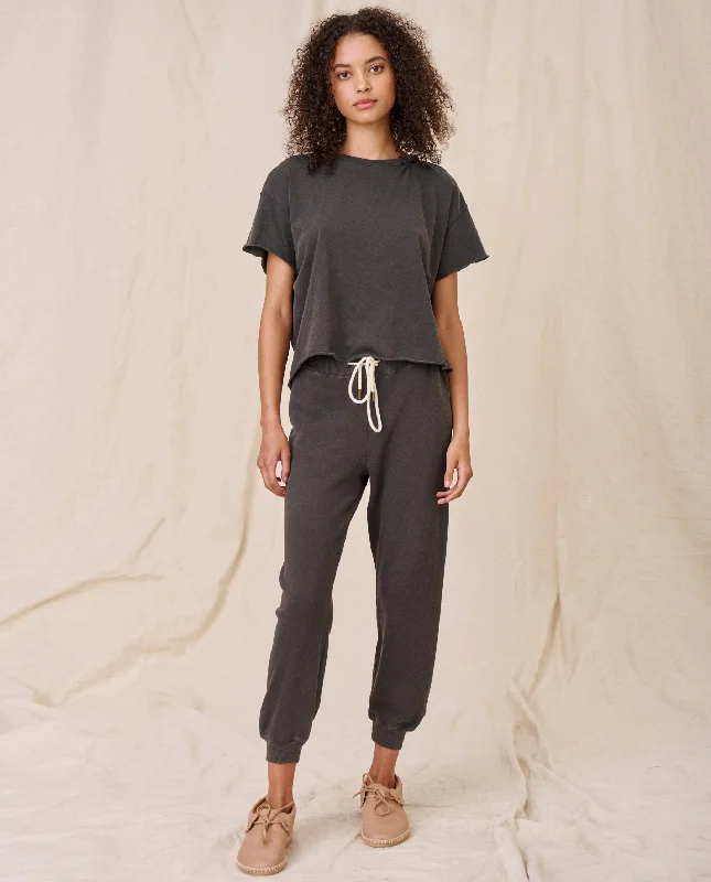 Pants The Cropped Sw B590085 Washed-Black Modern Bootcut Pants