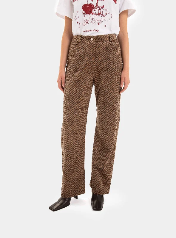 SHELBY CORDUROY PANTS Cozy Full-Length Pants