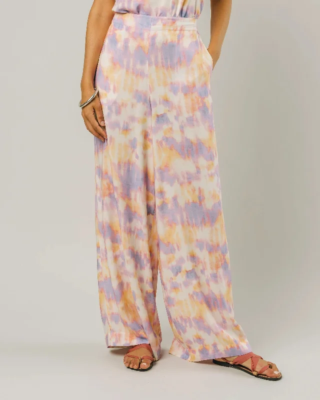 Tie Dye Pants Lilac Comfortable Fleece Pants