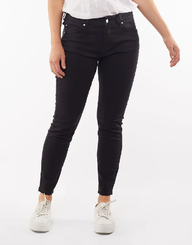 Foxwood City Jean - Black Stylish Slim Fit Denim