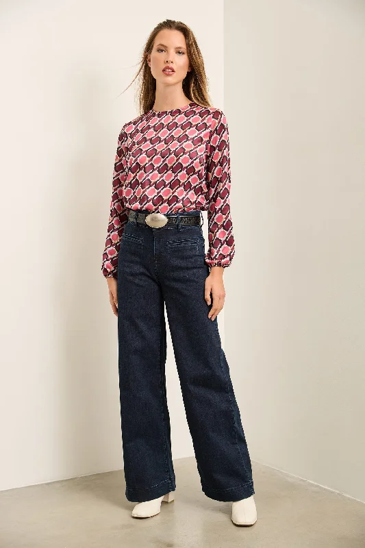 High Waist Wide Leg Jean Stylish Cargo Style Jeans