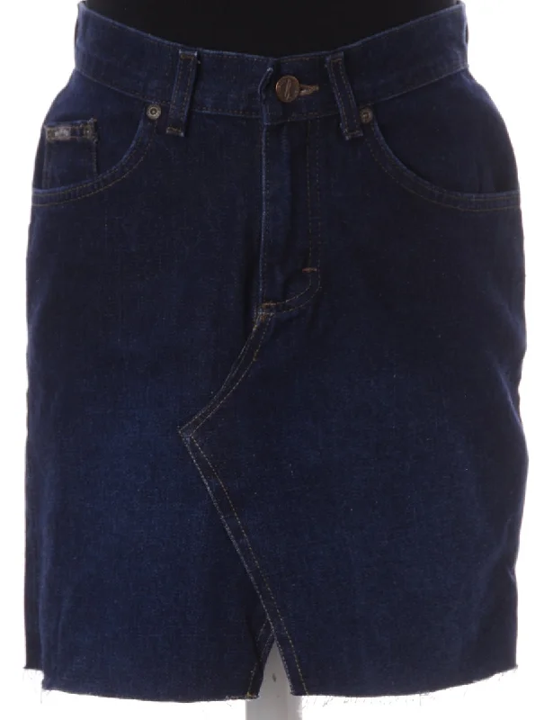 Label Jess Denim Jeans Mini Skirt pleated skirt texture