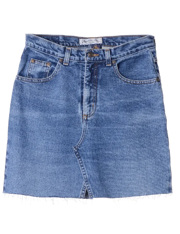 Label Jess Denim Mini Skirt corduroy skirt cozy