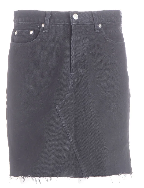 Label Jess Denim Mini Skirt high slit skirt