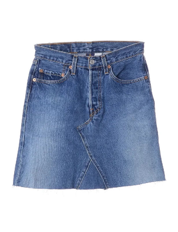 Label Jess Denim Mini Skirt chiffon skirt flowing