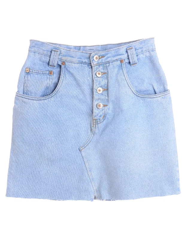 Label Jess Denim Mini Skirt cashmere skirt plush