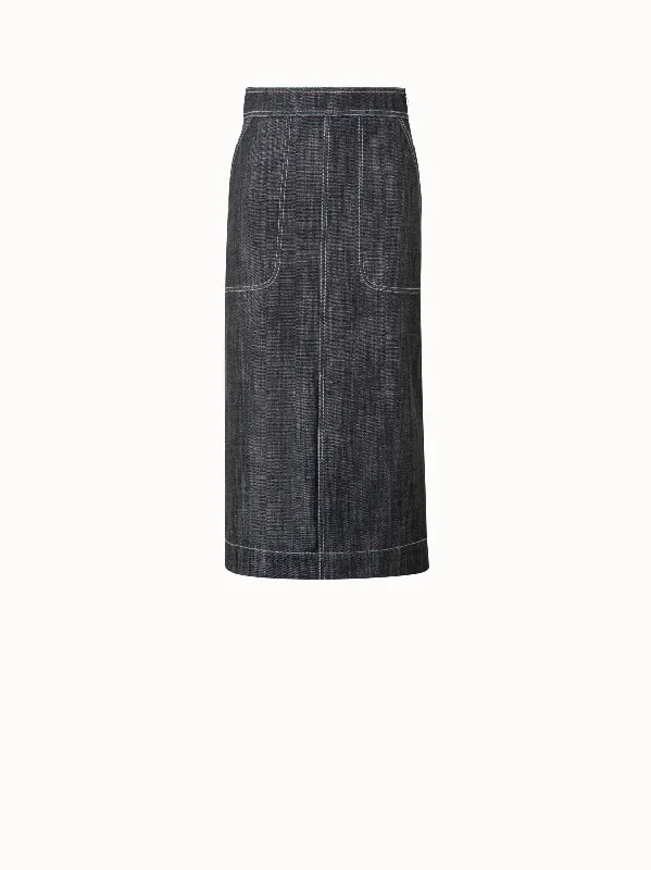 A-Line Skirt in Cotton Denim cotton skirt soft