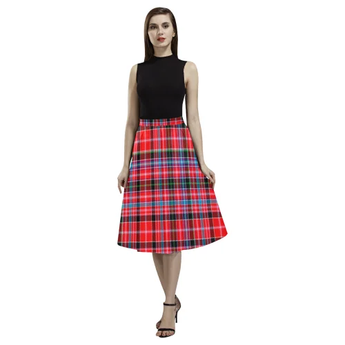 Aberdeen District Tartan Aoede Crepe Skirt linen skirt light