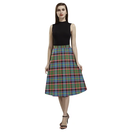 Aikenhead Tartan Aoede Crepe Skirt linen skirt airy