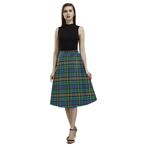 Allison Tartan Aoede Crepe Skirt low waist skirt