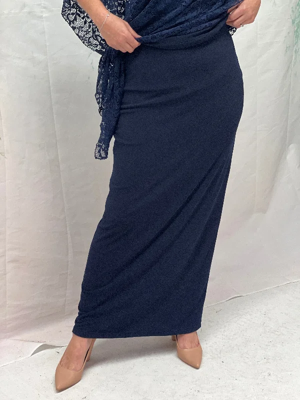 Conny Navy Jersey Skirt velvet skirt luxury