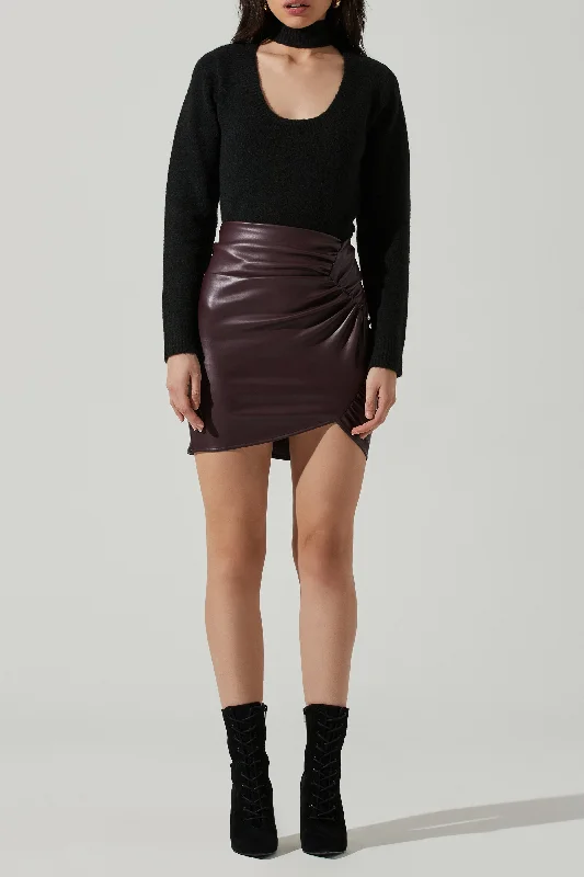 Dancing Queen Skirt Eggplant a-line skirt cut