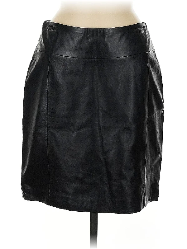 Faux Leather Skirt belted skirt waist