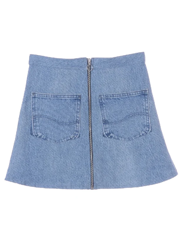 Label Cilla Zip Skirt denim skirt fashionable